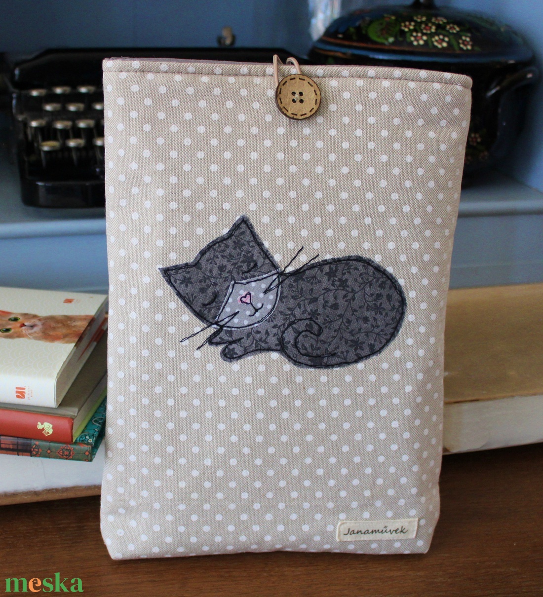 Cicás Könyvtok / iPadtok - táska & tok - laptoptáska, laptop hátizsák - Meska.hu