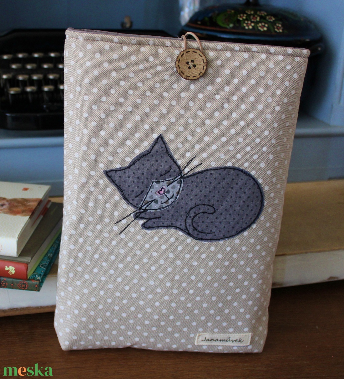 Cicás Könyvtok / iPadtok - táska & tok - laptoptáska, laptop hátizsák - Meska.hu