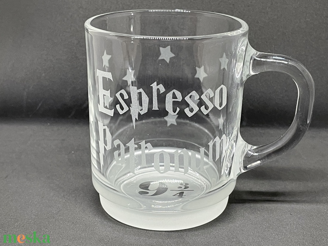 Espresso Patronum üveg bögre - otthon & életmód - konyhafelszerelés, tálalás - tálalás - bögre & csésze - Meska.hu