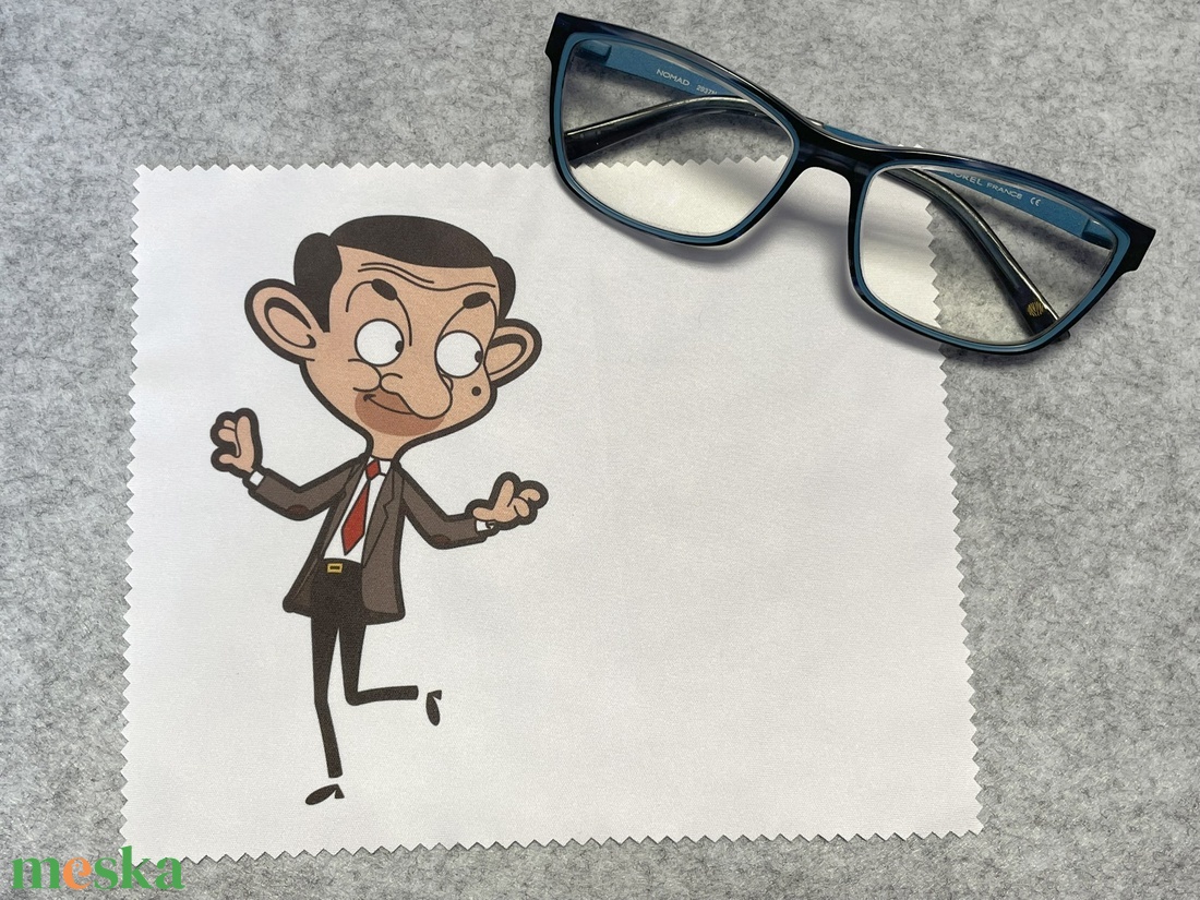 Optikai törlőkendő - Szemüvegtörlő  Mr. Bean mintával - táska & tok - pénztárca & más tok - szemüvegtok - Meska.hu