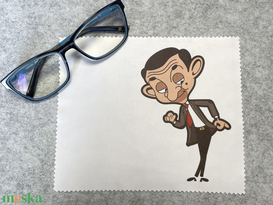 Optikai törlőkendő - Szemüvegtörlő  Mr. Bean - táska & tok - pénztárca & más tok - szemüvegtok - Meska.hu
