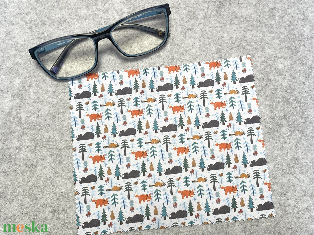 Optikai törlőkendő - Szemüvegtörlő  Erdei állatok - táska & tok - pénztárca & más tok - szemüvegtok - Meska.hu