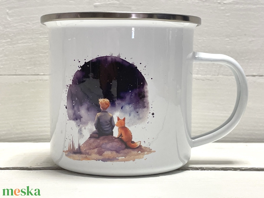 Kis herceg zománcozott fém bögre 3 dl - otthon & életmód - konyhafelszerelés, tálalás - tálalás - bögre & csésze - Meska.hu