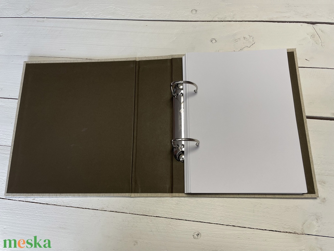 Receptes mappa  vintage hangulat bézs-barna vászonkötésben (A5) - otthon & életmód - konyhafelszerelés, tálalás - sütés, főzés - receptfüzet - Meska.hu