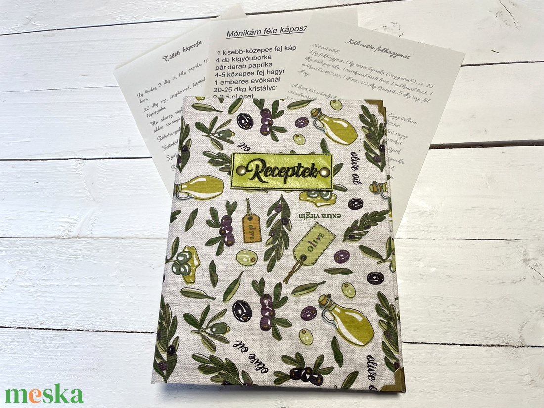 Receptes mappa  amikor nem akarsz elveszíteni egy ízt sem - otthon & életmód - konyhafelszerelés, tálalás - sütés, főzés - receptfüzet - Meska.hu