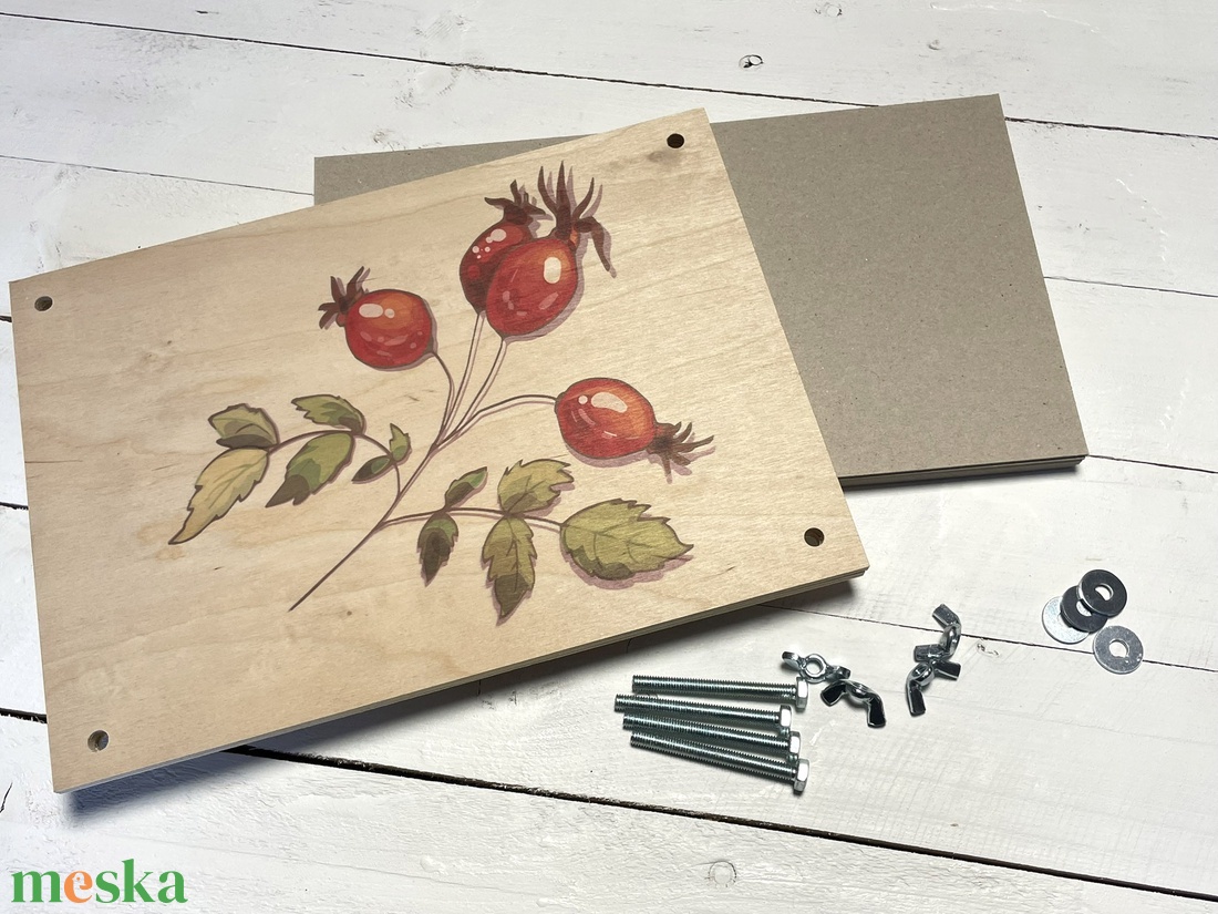 Virágprés/levélprés - csipkebogyós levél- és virágprés - diy (csináld magad) - egységcsomag - Meska.hu