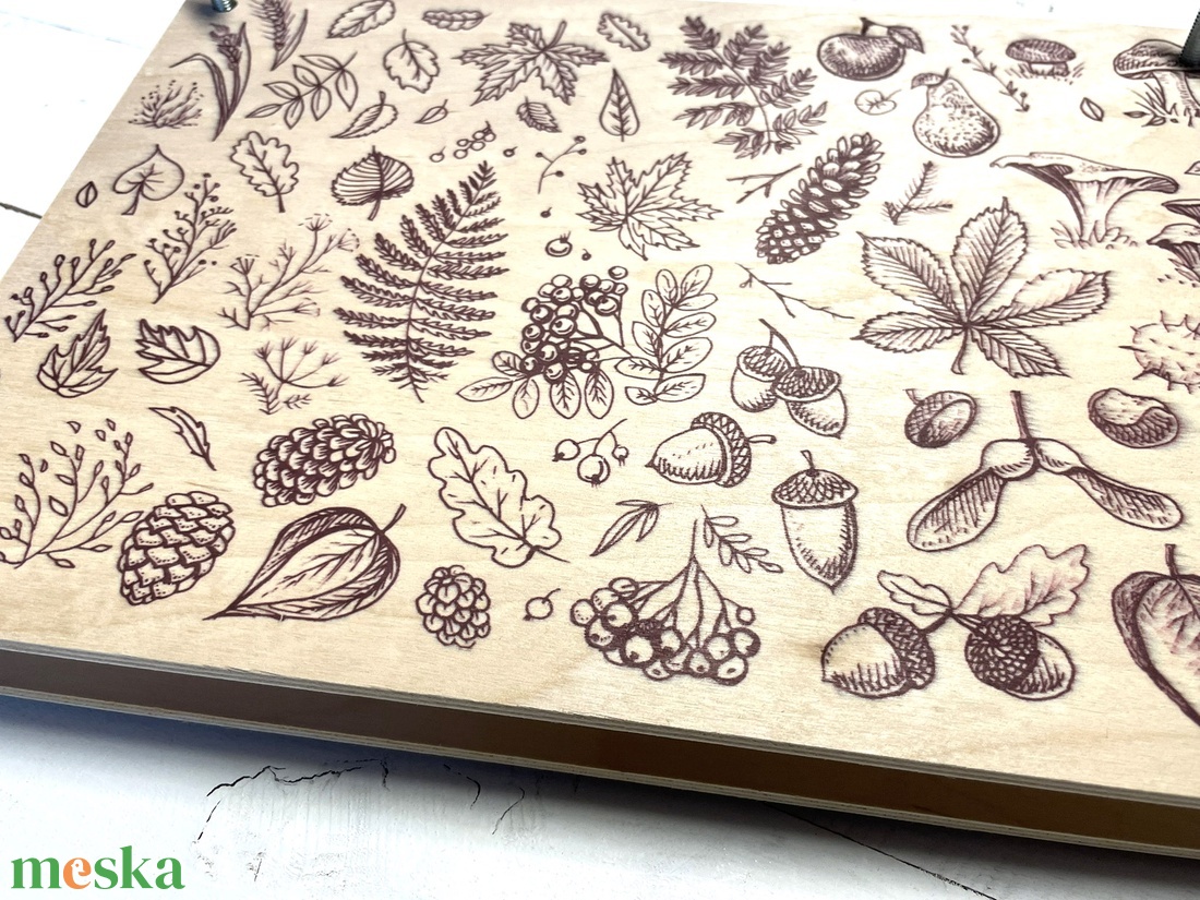 Virágprés/levélprés - őszi hangulatú mintával díszített - diy (csináld magad) - egységcsomag - Meska.hu