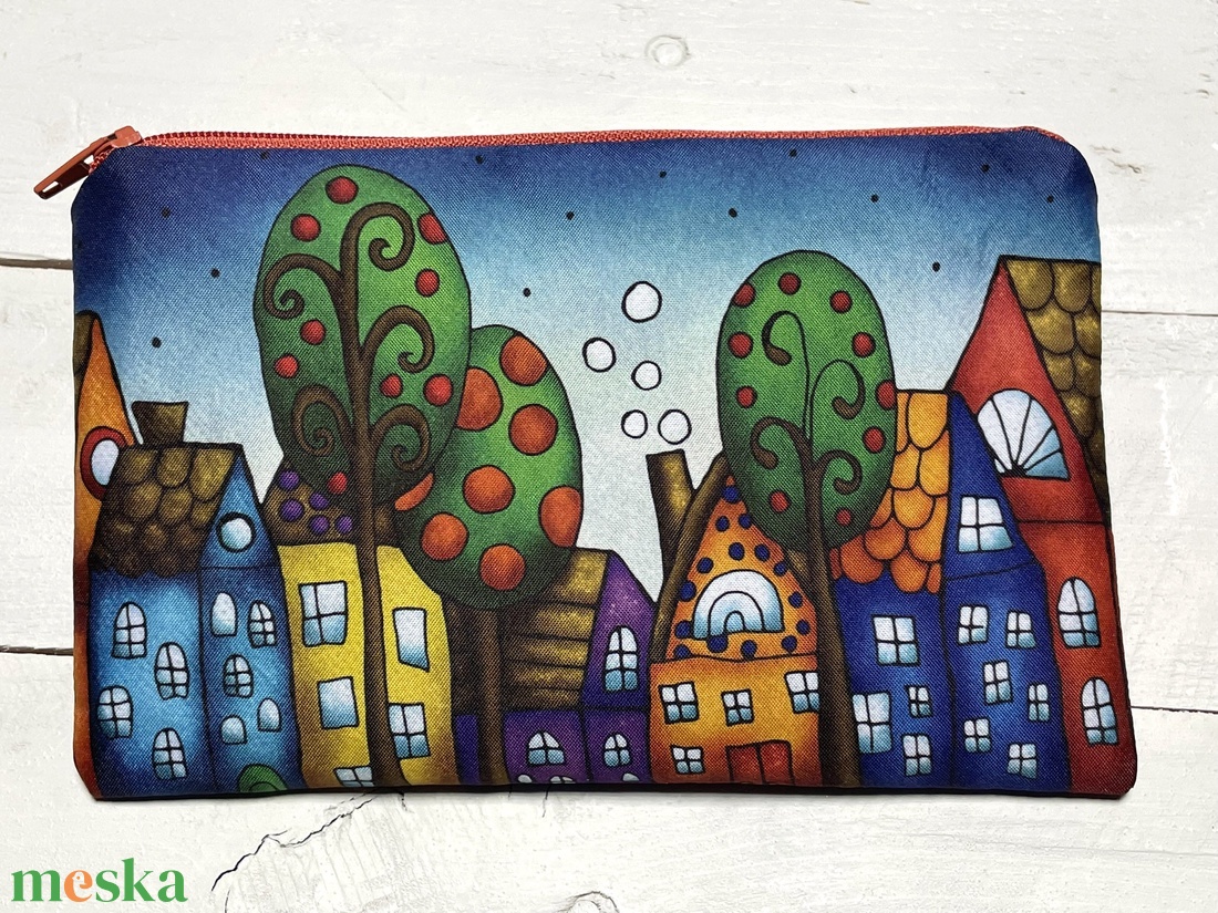 Házikós neszesszer - tolltartó - pipere - táska & tok - neszesszer - Meska.hu