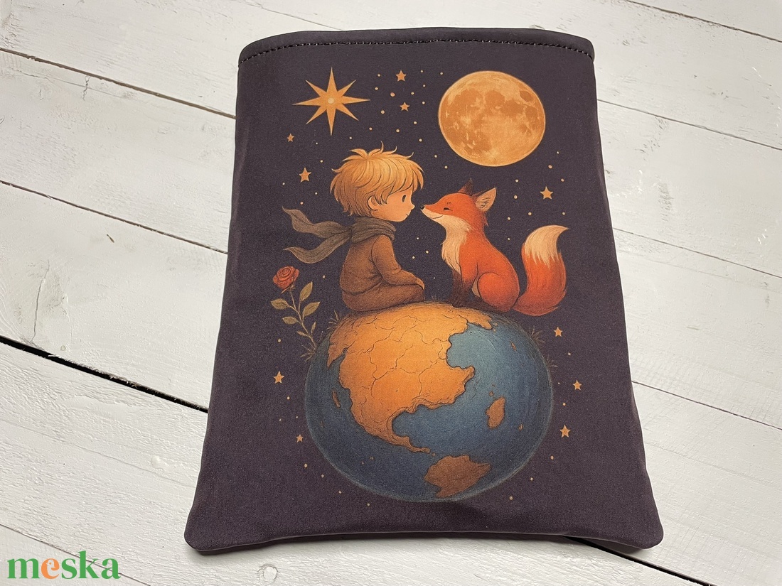 Kis herceges softshell könyvtok A5-ös könyvekhez, élénk színekkel - otthon & életmód - papír, írószer - jegyzetfüzet & napló - Meska.hu