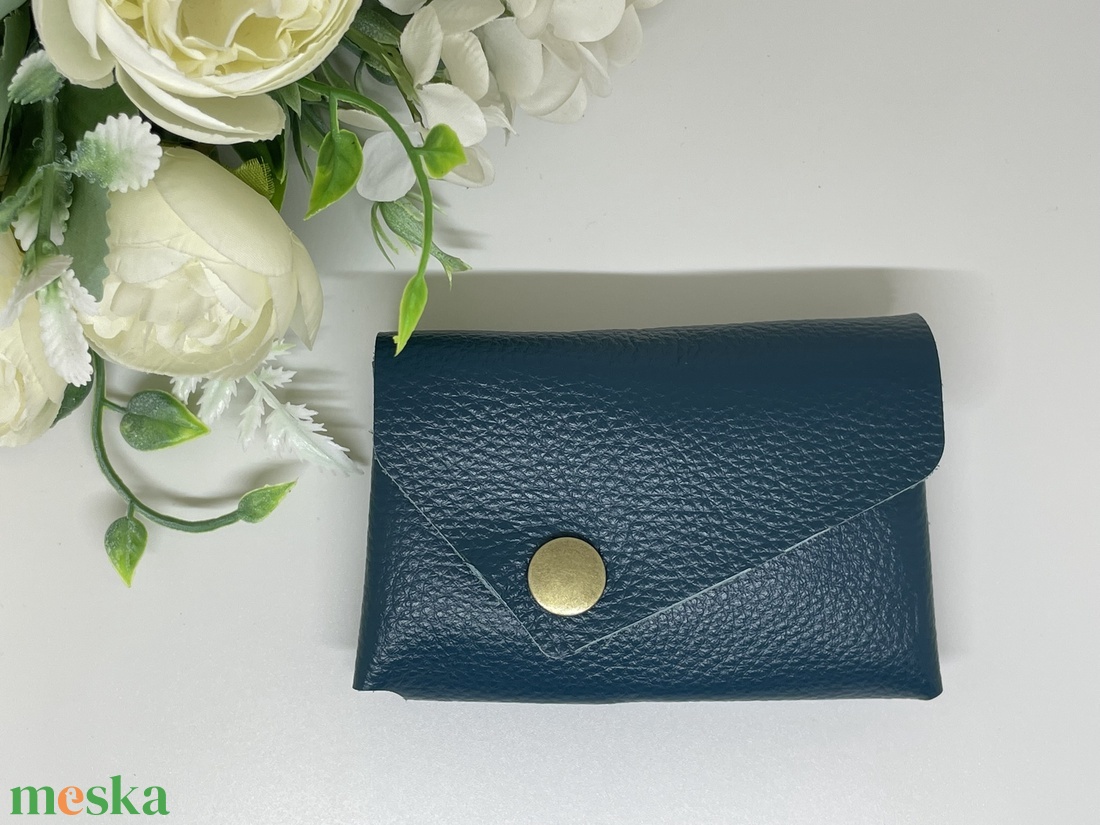 Valódi bőr zsebkendőtartó - kobaltkék - otthon & életmód - tárolás & rendszerezés - zsebkendőtartó - Meska.hu