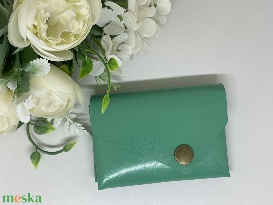 Valódi bőr zsebkendőtartó - türkizzöld - otthon & életmód - tárolás & rendszerezés - zsebkendőtartó - Meska.hu
