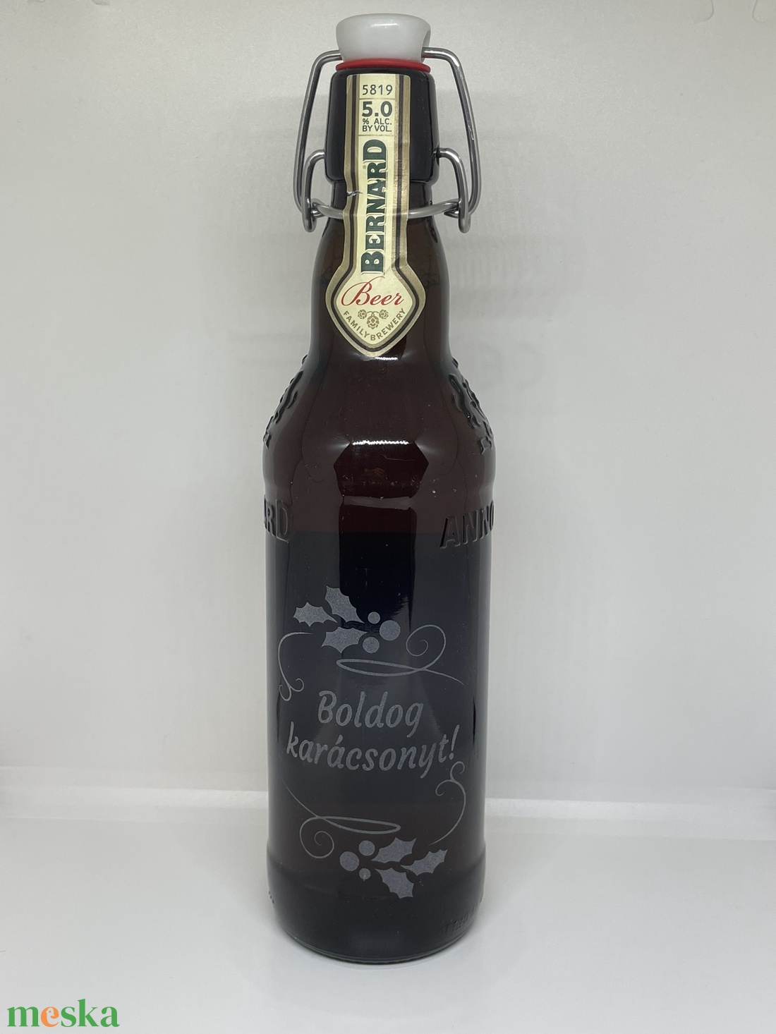 Bernard sör - karácsonyi gravírozással - limitált darab - élelmiszer - alkoholos italok - Meska.hu