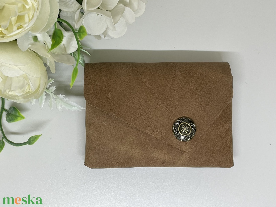 Valódi bőr zsebkendőtartó - barna - otthon & életmód - tárolás & rendszerezés - zsebkendőtartó - Meska.hu