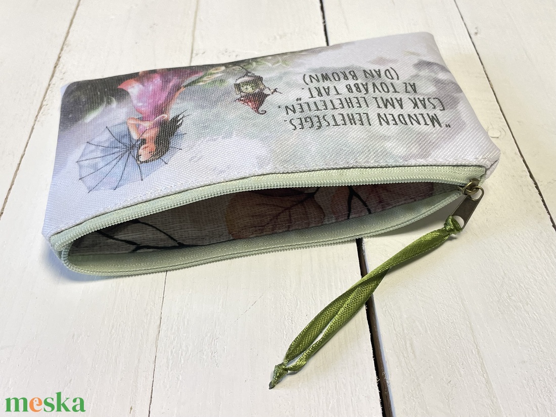 Lány ernyővel mintás neszesszer - akvarell hatású - neszesszer - pipere - táska & tok - neszesszer - Meska.hu