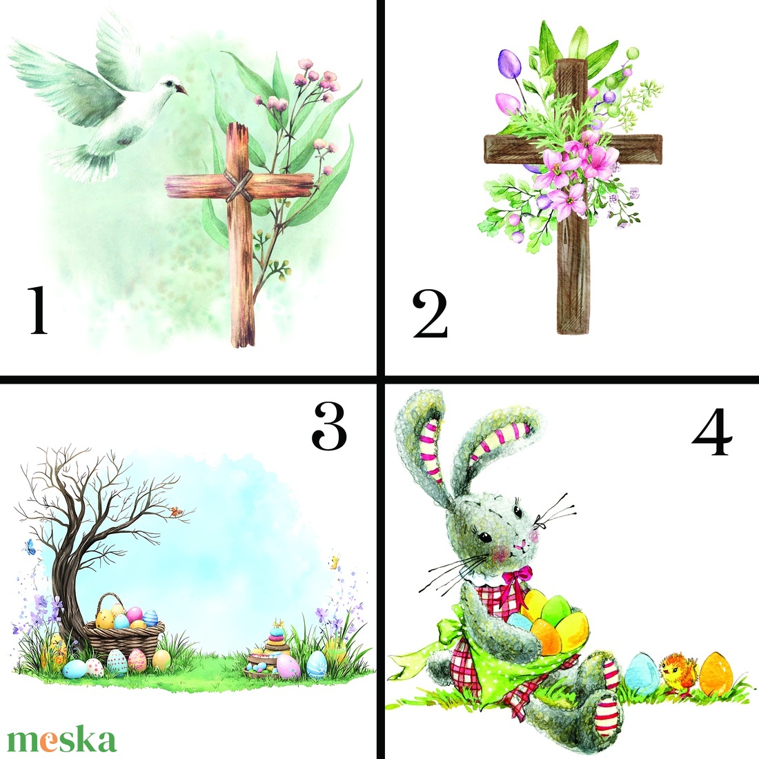 Pászkaterítő � húsvéti kosárhoz, választható mintával - otthon & életmód - dekoráció - húsvéti asztaldíszek - Meska.hu