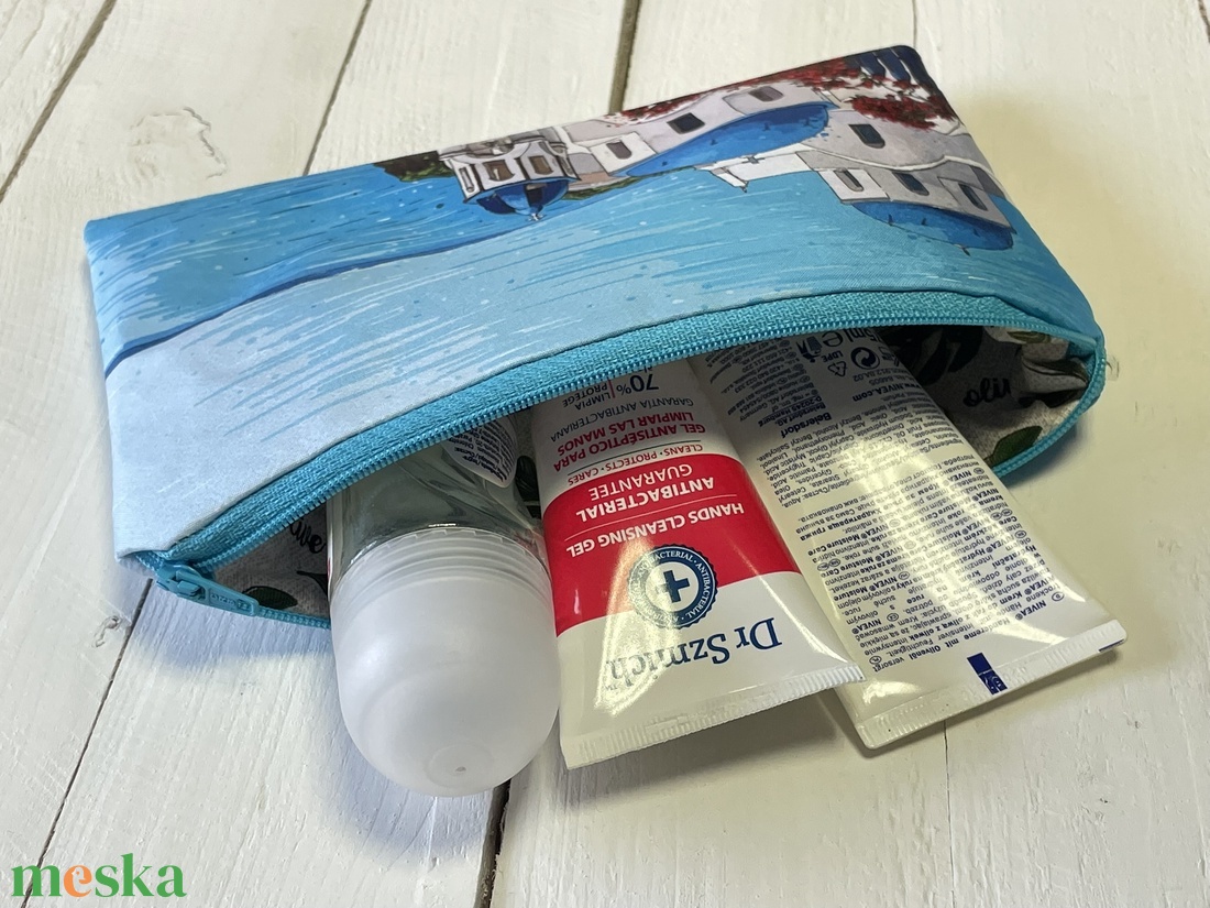 Santorini mintás kozmetikai szett � neszesszer és zsepitartó - táska & tok - neszesszer - Meska.hu