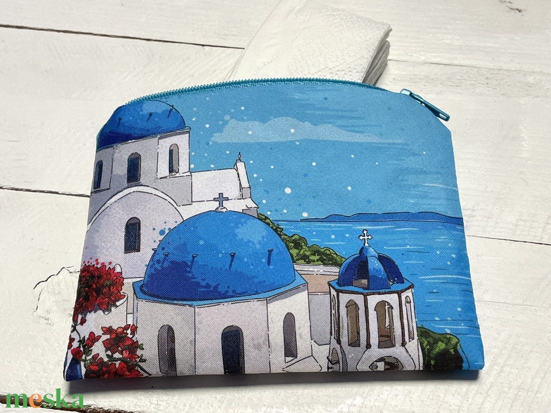 Santorini mintás kozmetikai szett � neszesszer és zsepitartó - táska & tok - neszesszer - Meska.hu