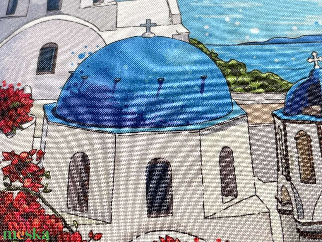 Santorini mintás kozmetikai neszesszer - táska & tok - neszesszer - Meska.hu