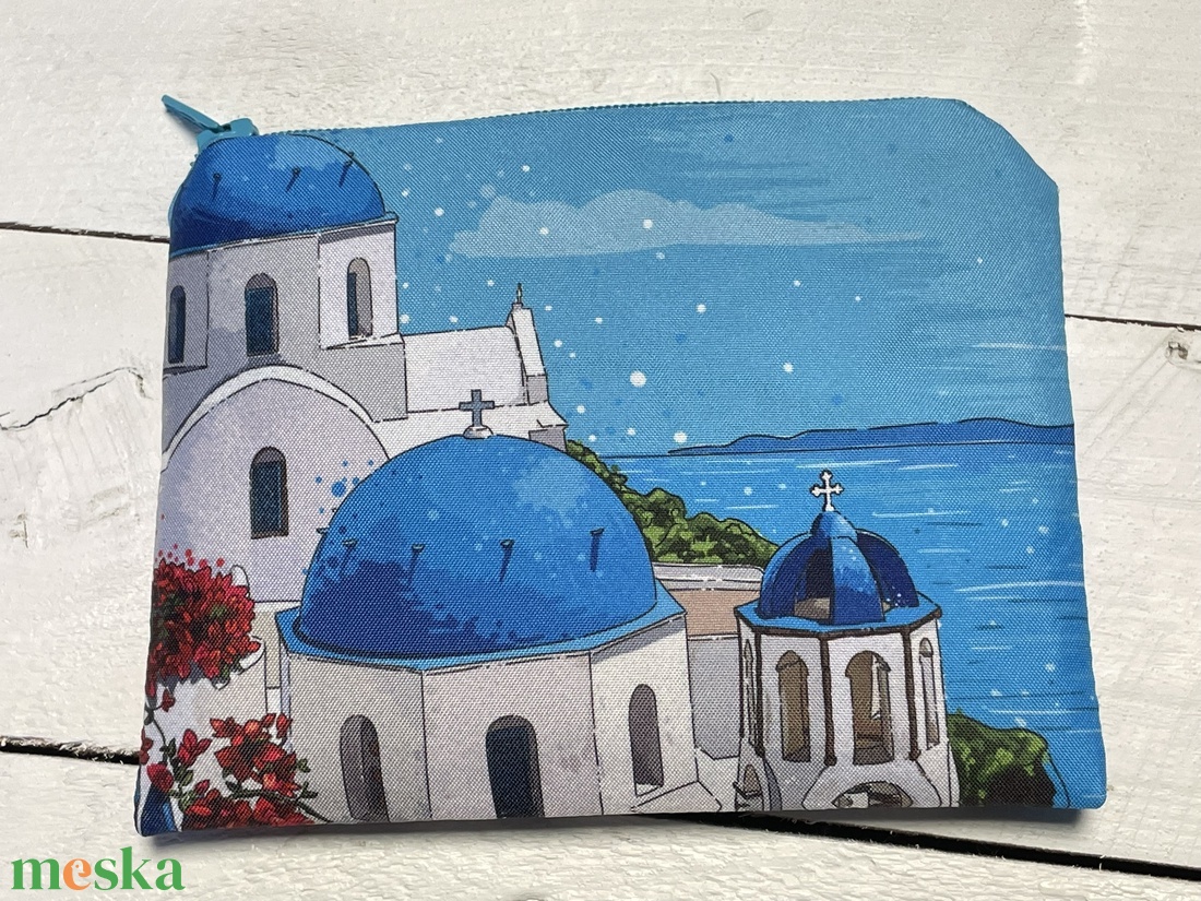 Santorini mintás zsepitartó - zsebkendőtartó - táska & tok - neszesszer - Meska.hu