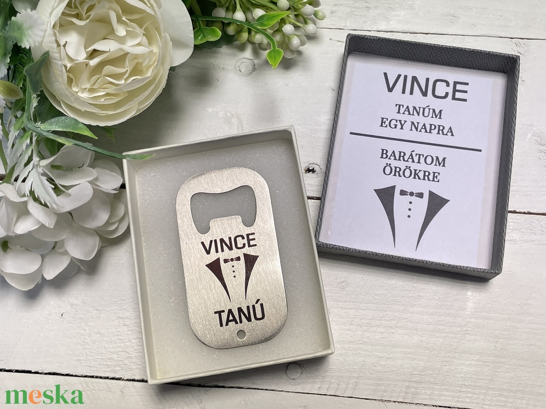 Tanúfelkérő ajándék - férfiaknak - fém sörnyitó - esküvő - meghívó & kártya - tanú felkérő - Meska.hu