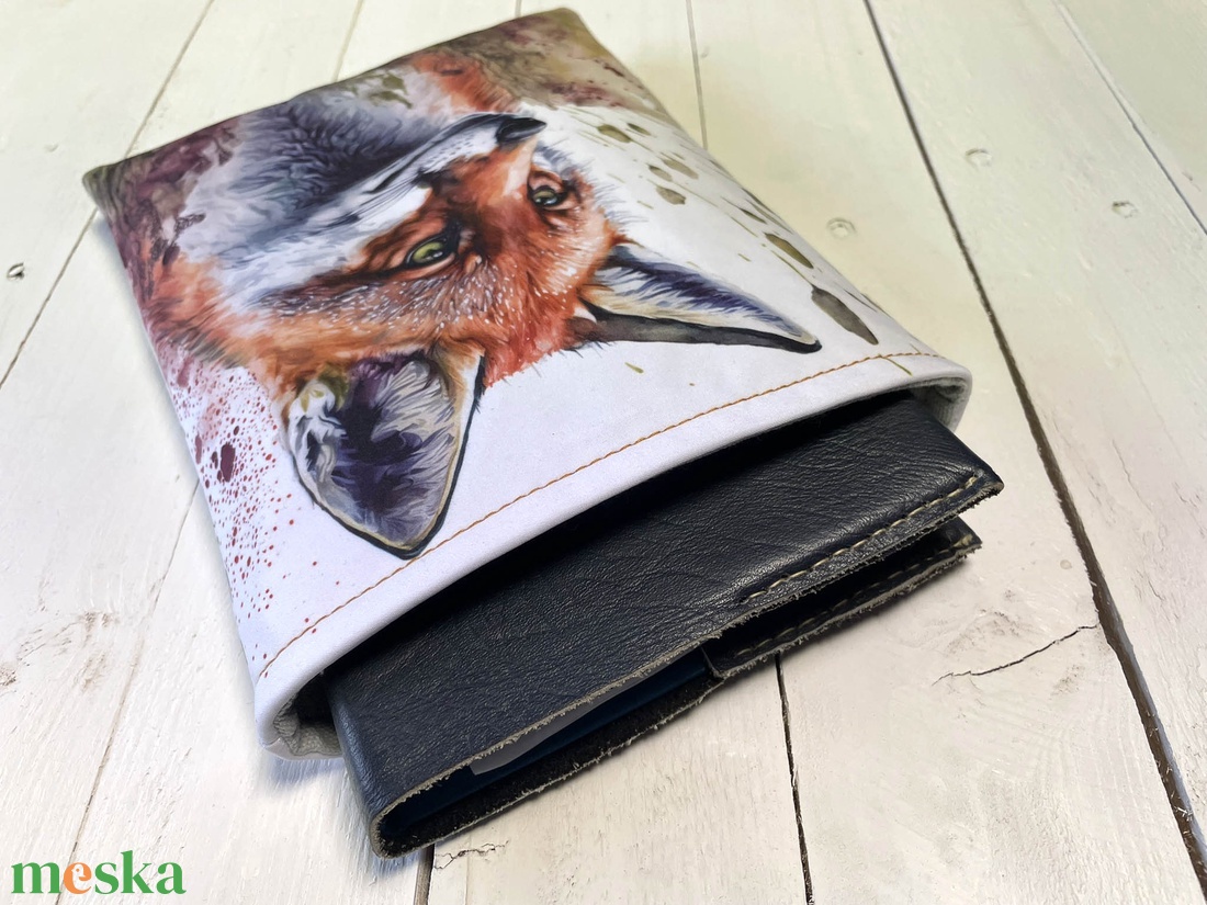 Rókás könyvtok softshell anyagból - egyedi nyomtatású - könyv & zene - könyvtok - Meska.hu