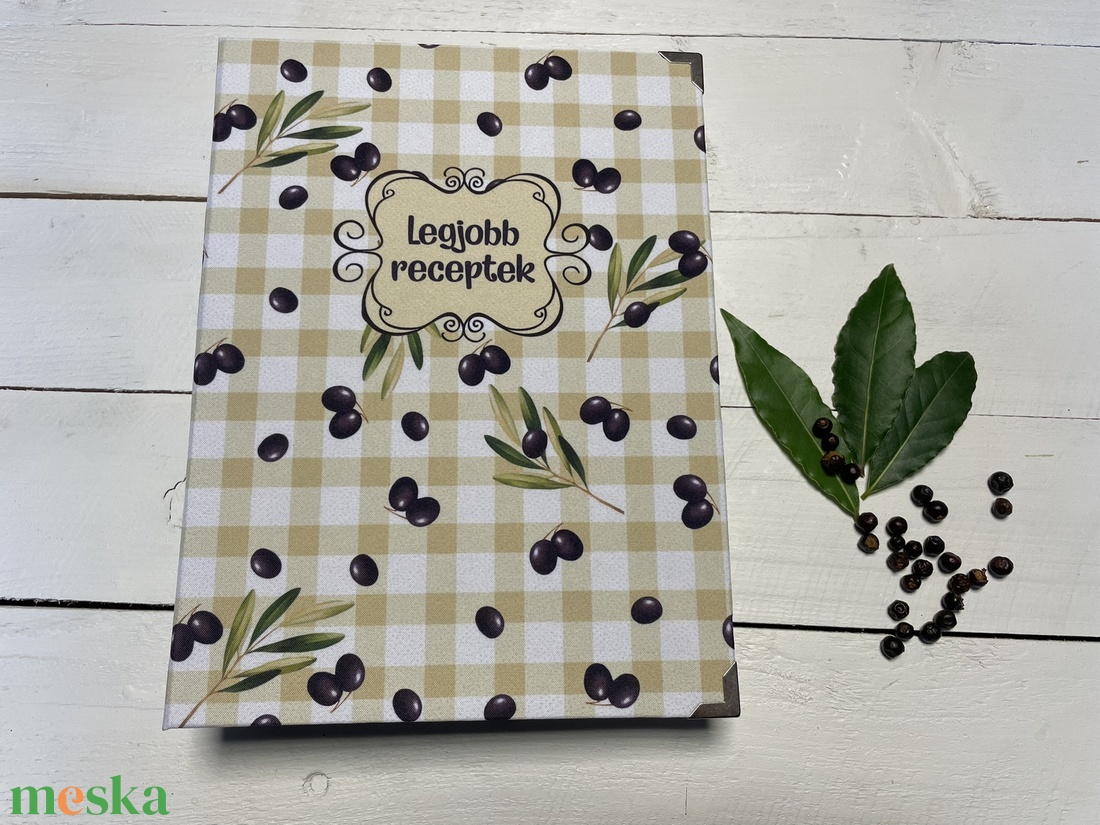 Receptes könyv - receptes mappa - olívabogyós - a családi recepteknek - otthon & életmód - konyhafelszerelés, tálalás - sütés, főzés - receptfüzet - Meska.hu