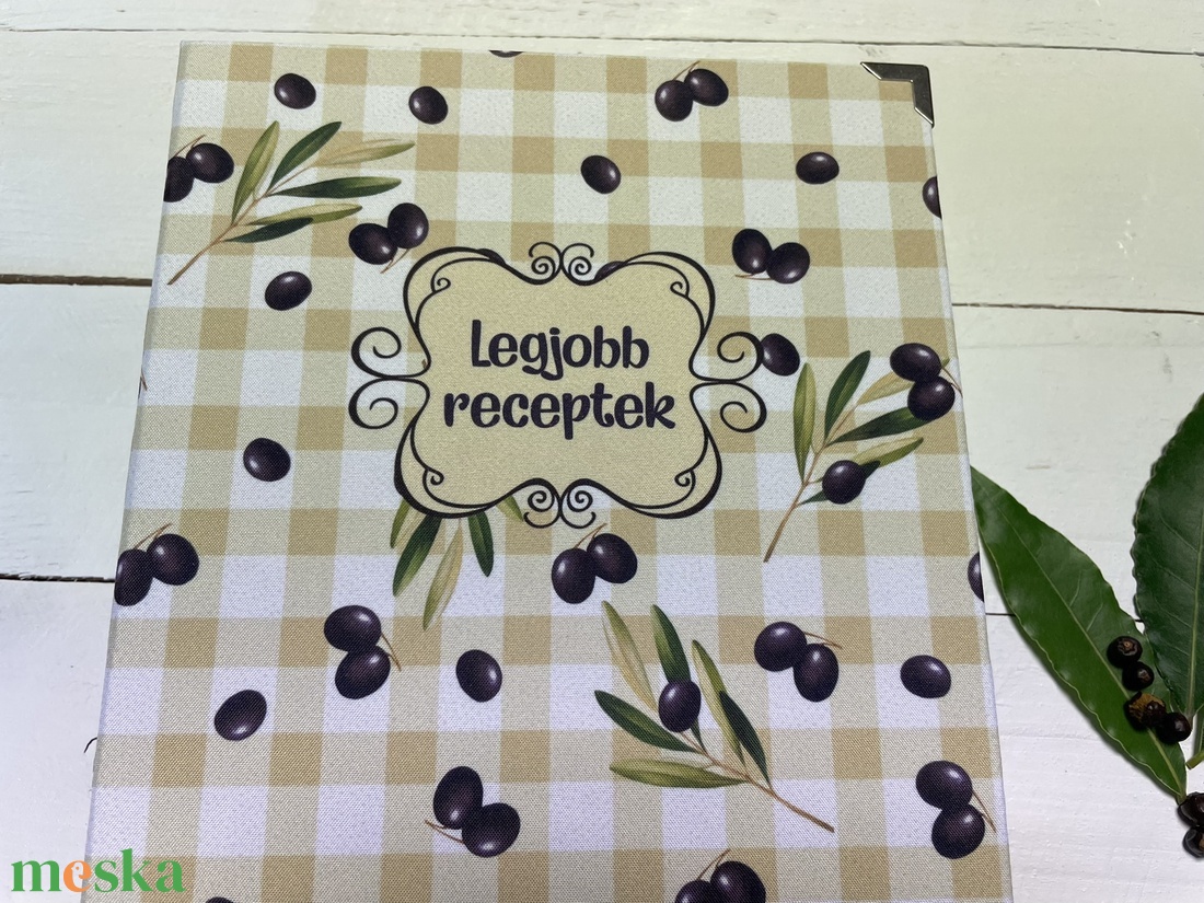 Receptes könyv - receptes mappa - olívabogyós - a családi recepteknek - otthon & életmód - konyhafelszerelés, tálalás - sütés, főzés - receptfüzet - Meska.hu