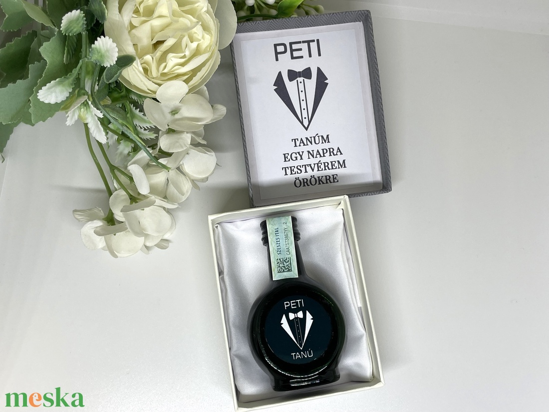 Mini Unicum - személyre szabva - tanúfelkérő ajándék díszdobozban - esküvő - meghívó & kártya - tanú felkérő - Meska.hu