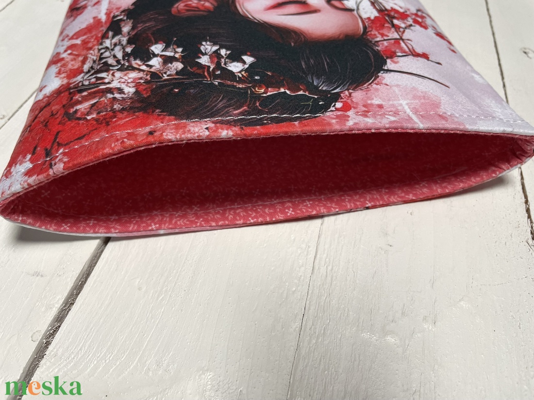 Japán stílusú könyvtok � egyedi nyomtatású textil könyvvédő 21x26 cm - könyv & zene - könyvtok - Meska.hu