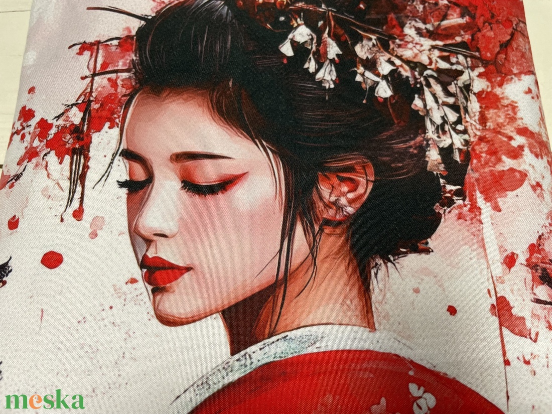 Japán stílusú könyvtok � egyedi nyomtatású textil könyvvédő 21x26 cm - könyv & zene - könyvtok - Meska.hu