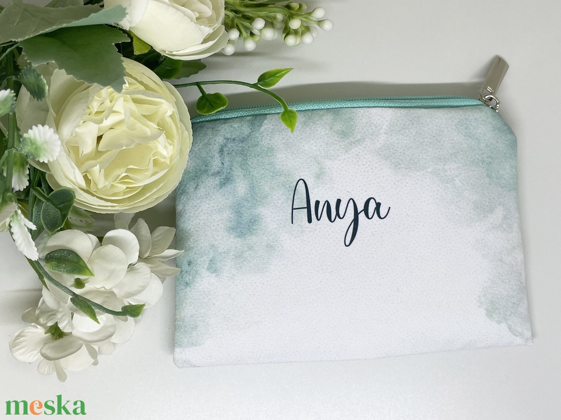 Anyák napi neszesszer - egyedi felirattal - zöld - táska & tok - neszesszer - Meska.hu