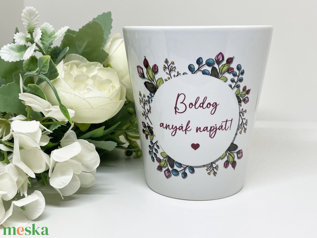Anyák napi virágcserép - kedves felirattal - otthon & életmód - virágdekoráció - virágtartó - kaspó - Meska.hu