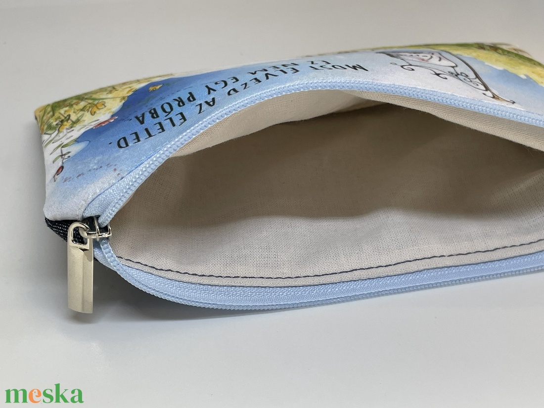 Motivációs neszesszer felirattal és akvarell mintával � 19 � 11 cm - táska & tok - neszesszer - Meska.hu