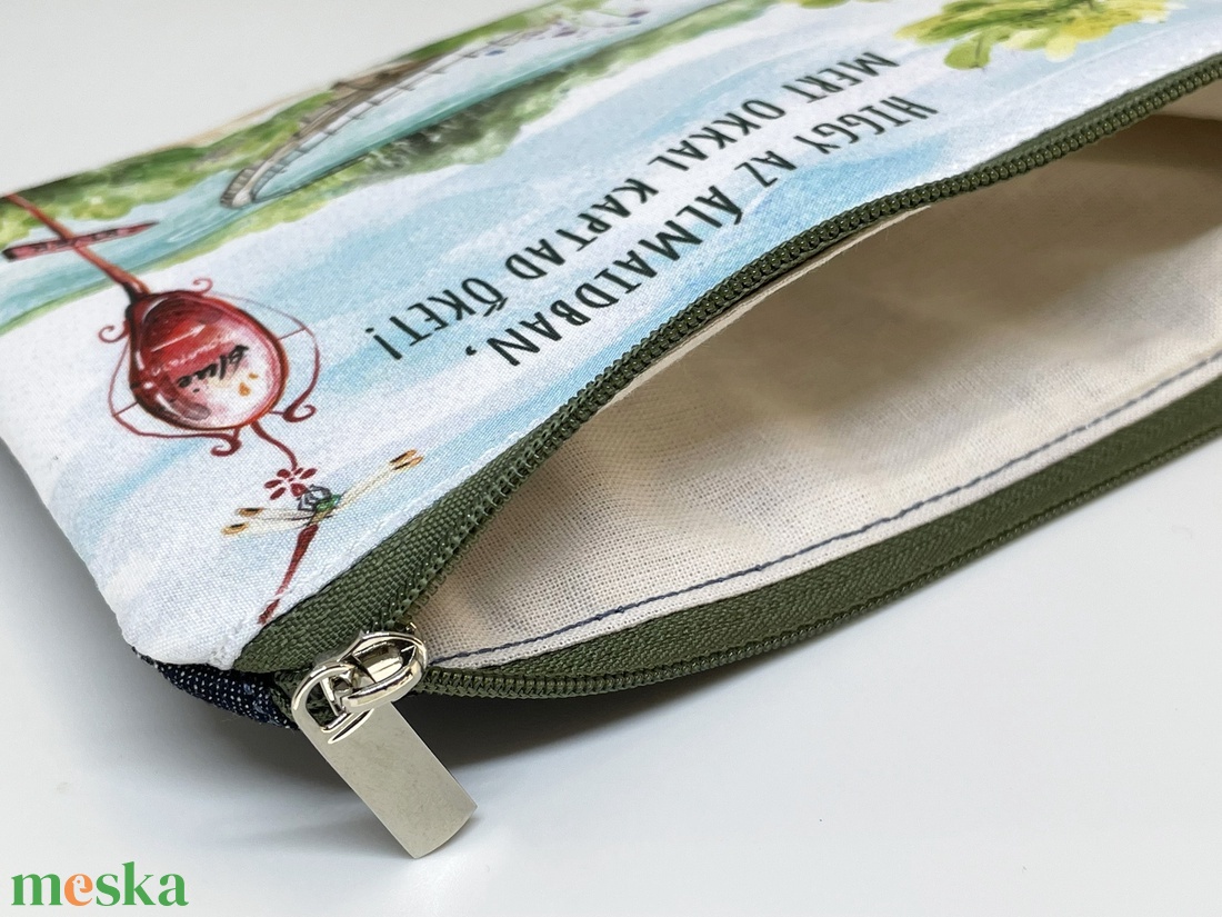 Motivációs neszesszer felirattal és akvarell mintával � 18,5 � 12 cm - táska & tok - neszesszer - Meska.hu