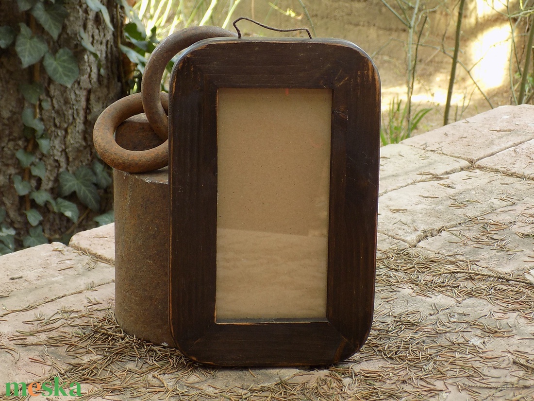Képkeret-Fotókeret-9x18 cm-es képhez-Pácolt-Madzagakasztóval - otthon & életmód - dekoráció - kép & falikép - képkeret - Meska.hu