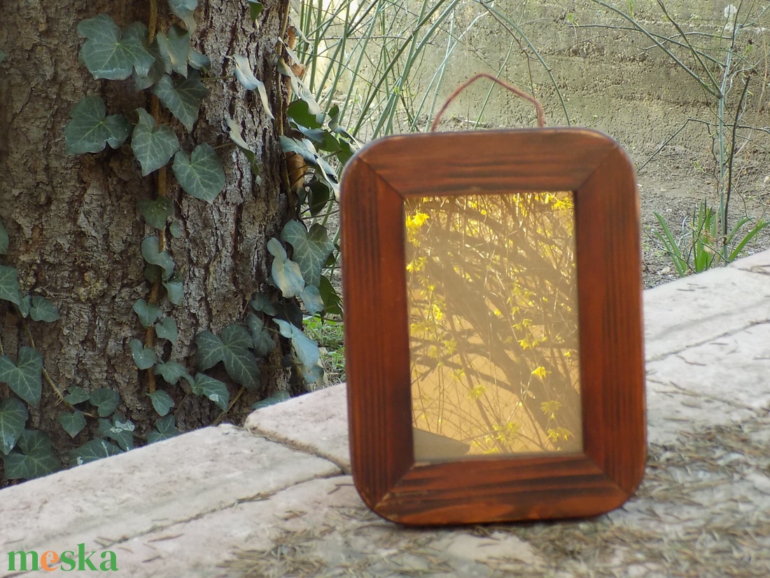 Képkeret-Fotókeret-10x15 cm-es képhez-Pácolt Cseresznye színű-Madzagakasztóval-53 - otthon & életmód - dekoráció - kép & falikép - képkeret - Meska.hu