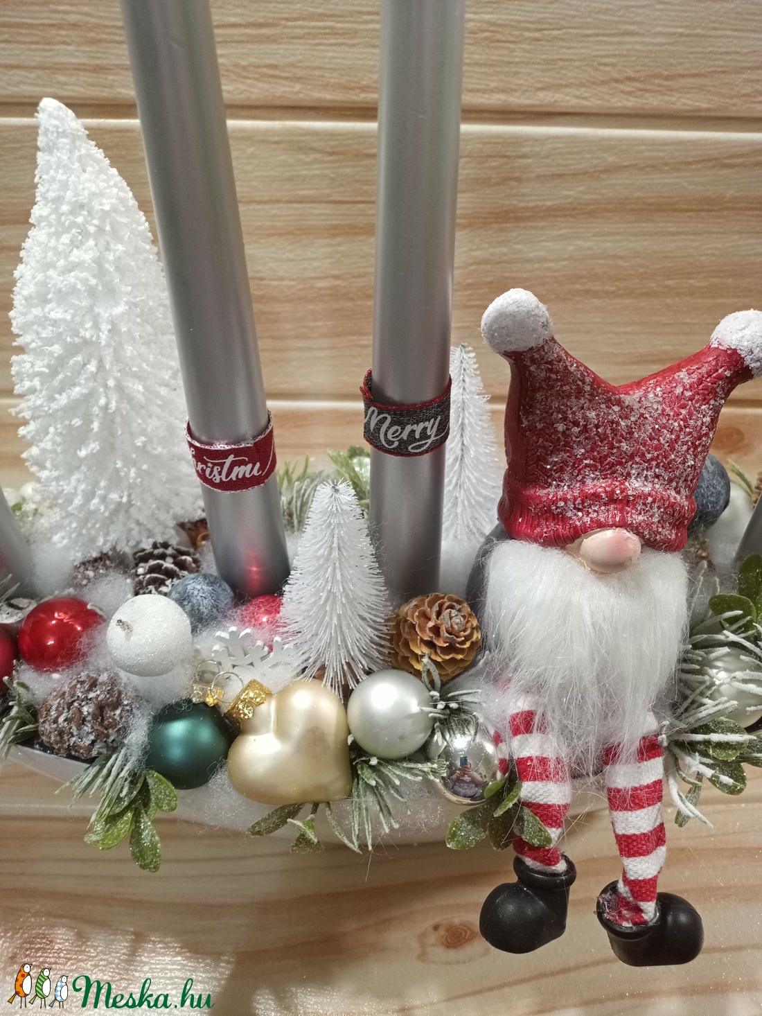 Manós adventi asztaldísz - karácsony - Meska.hu