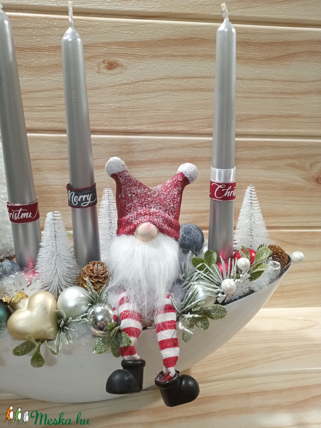 Manós adventi asztaldísz - karácsony - Meska.hu