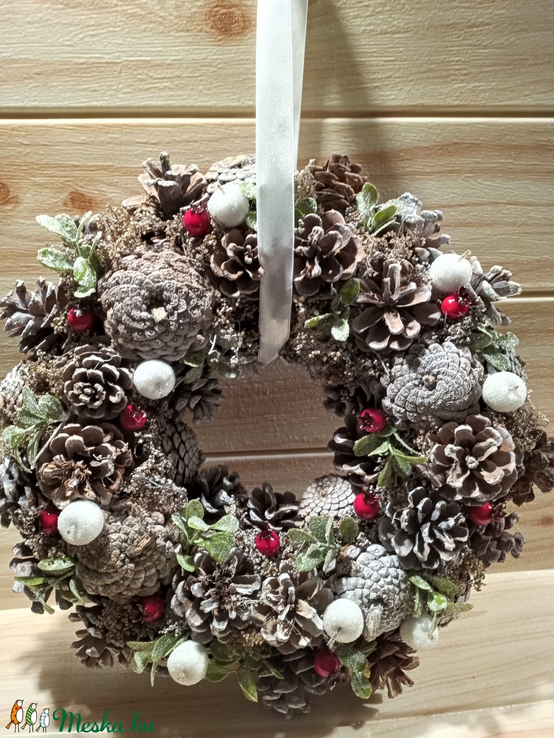 Kopogtató tobozokból 30 cm - karácsony - Meska.hu