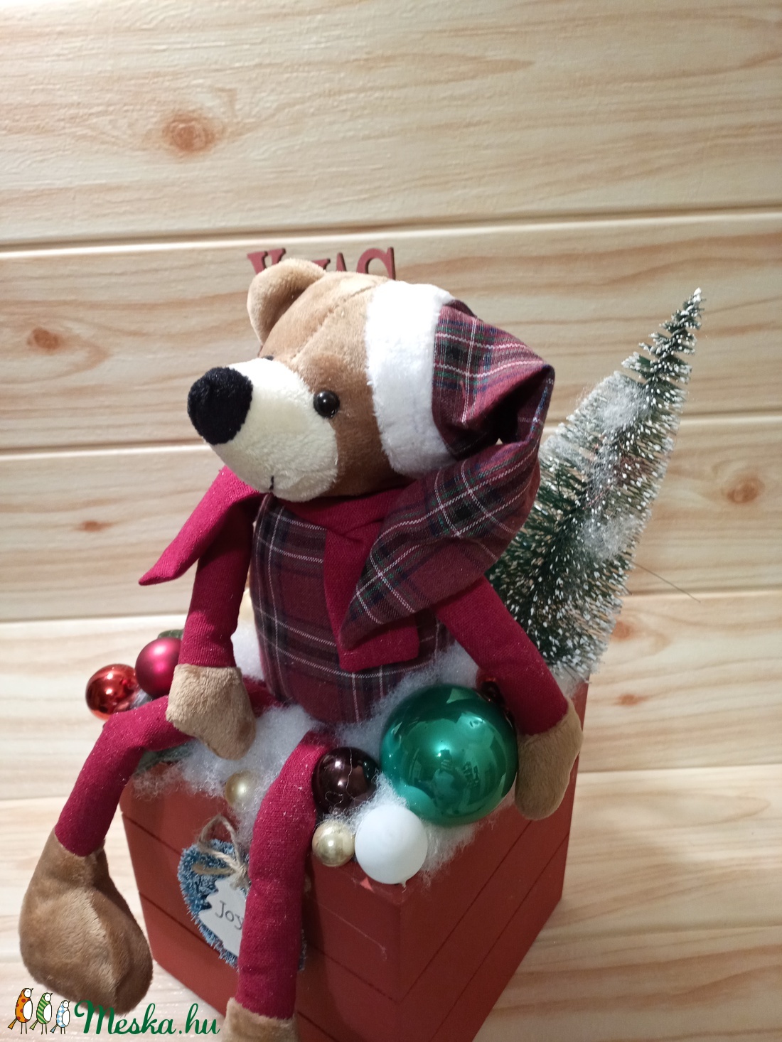 Macis karácsonyi asztaldísz  - karácsony - karácsonyi lakásdekoráció - Meska.hu