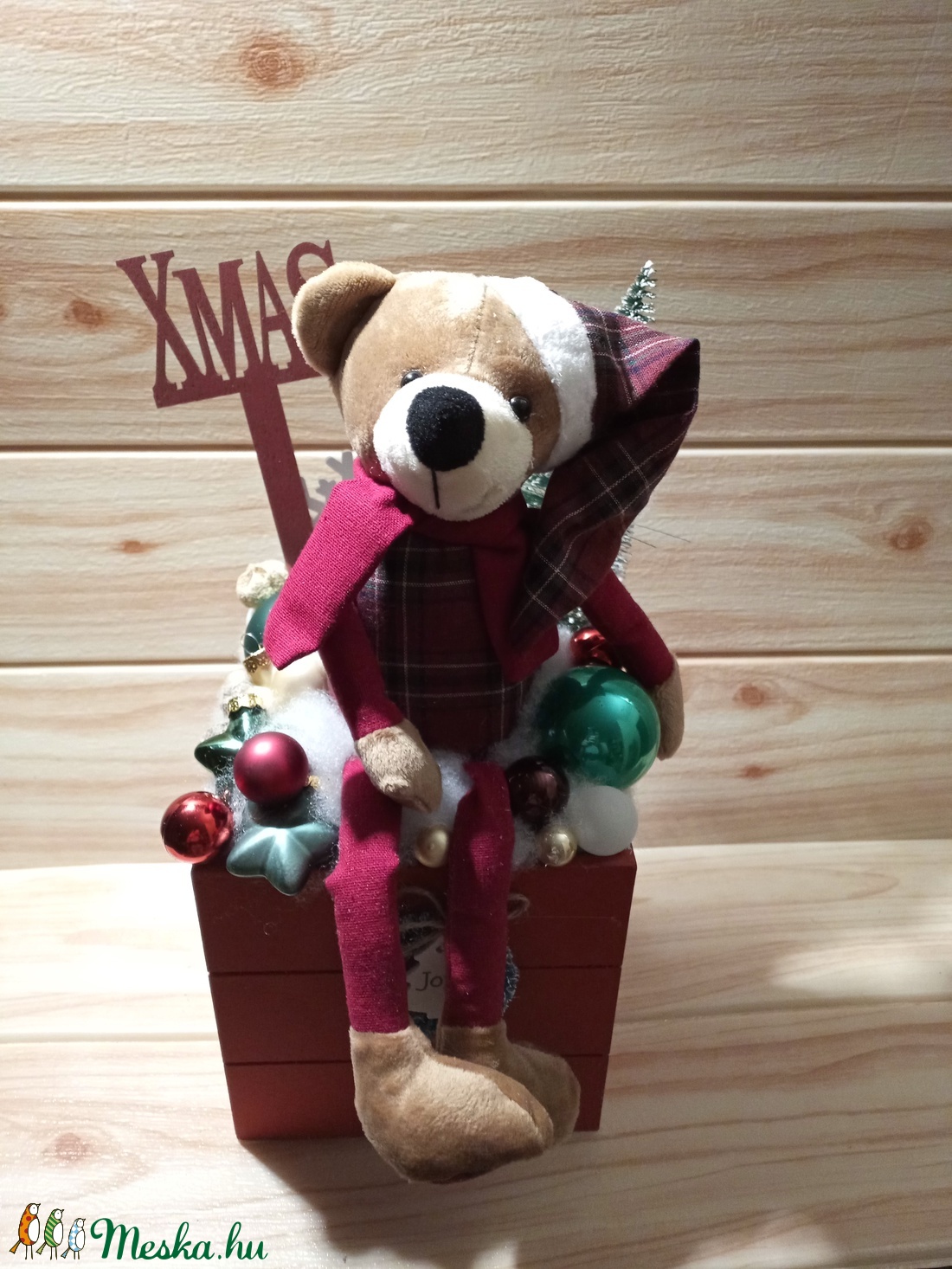 Macis karácsonyi asztaldísz  - karácsony - karácsonyi lakásdekoráció - Meska.hu