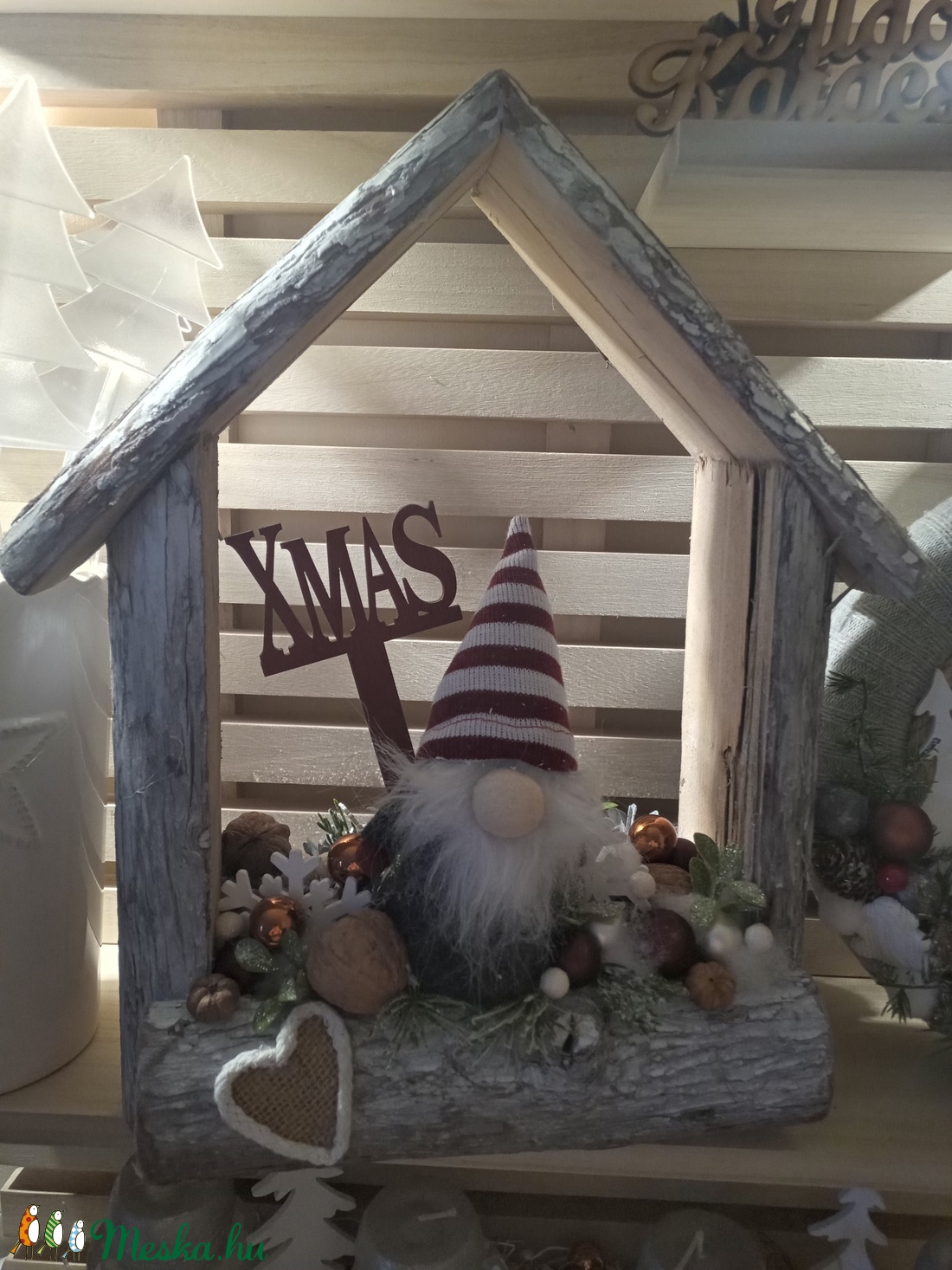Manós karácsonyi ajtódísz - karácsony - karácsonyi lakásdekoráció - karácsonyi ajtódíszek - Meska.hu