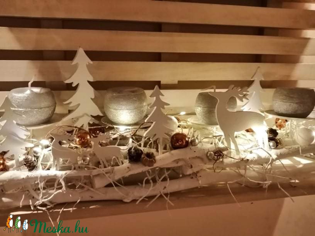 Havas erdő adventi asztaldísz - karácsony - adventi díszek - adventi asztaldísz - Meska.hu