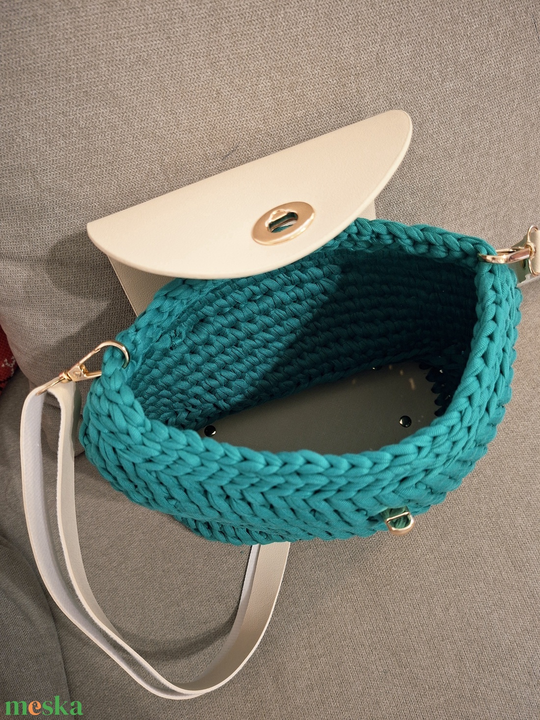 ,,Zöld tavaszváró - táska & tok - kézitáska & válltáska - válltáska - Meska.hu