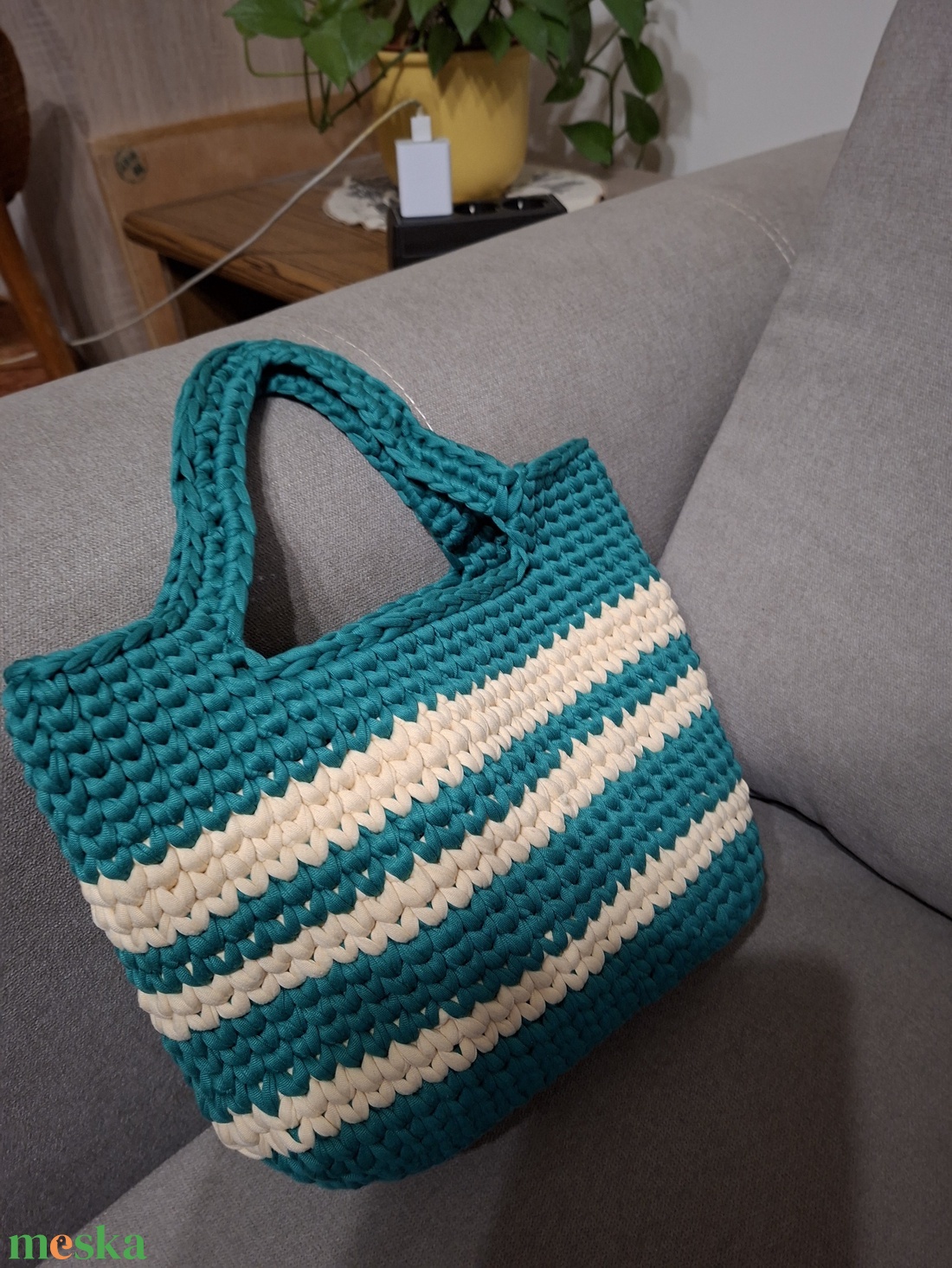 ,,Kis csíkos - táska & tok - bevásárlás & shopper táska - shopper, textiltáska, szatyor - Meska.hu