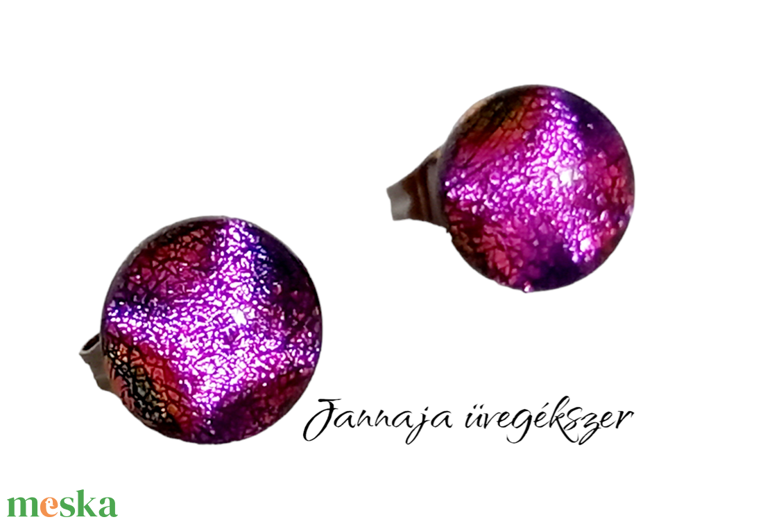 Magenta csillogás pötyi fülbevaló - ékszer - fülbevaló - pötty fülbevaló - Meska.hu Magenta csillogás pötyi fülbevaló - ékszer - fülbevaló - pötty fülbevaló - Meska.hu