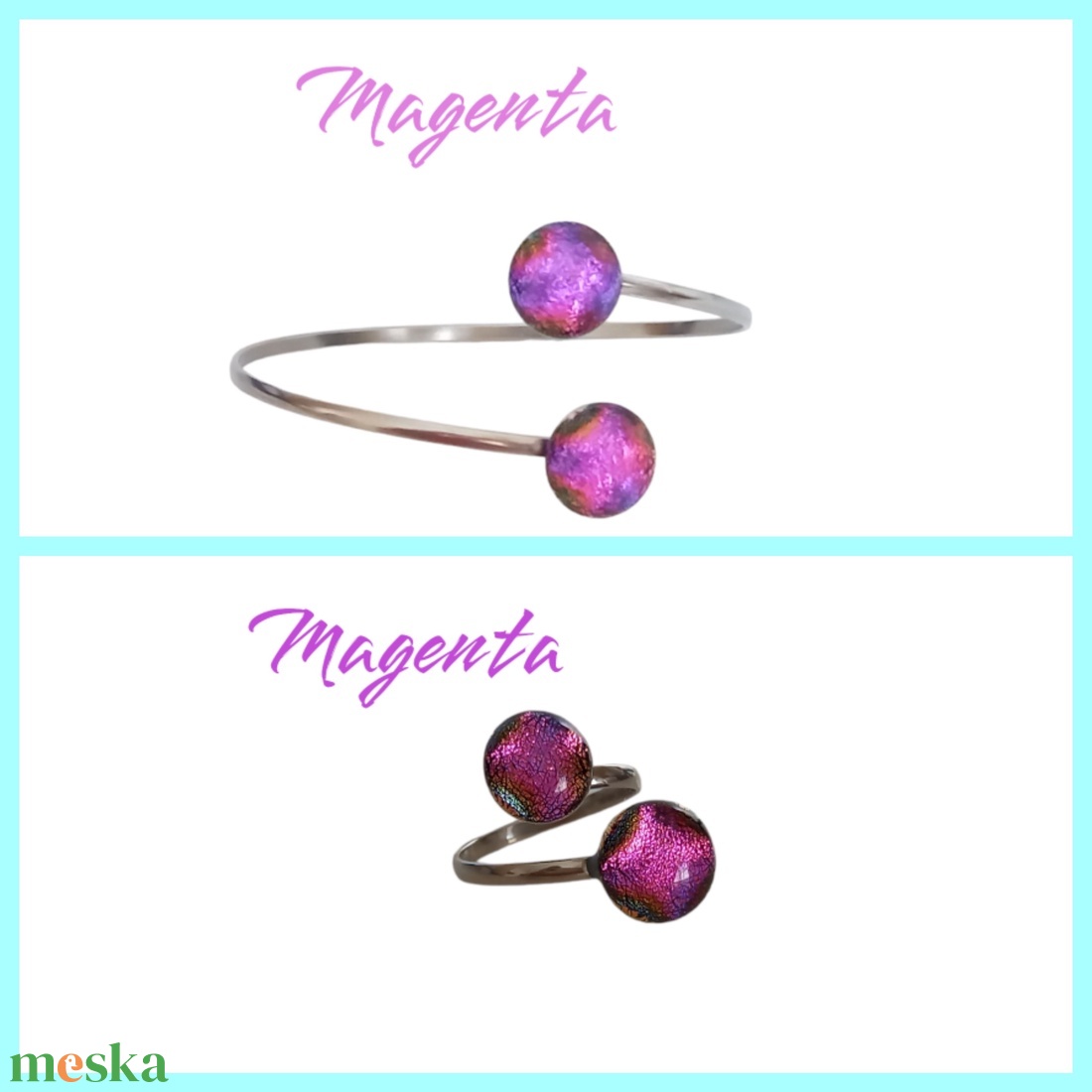 Magenta csillogás szett - ékszer - ékszerszett - Meska.hu Magenta csillogás szett - ékszer - ékszerszett - Meska.hu