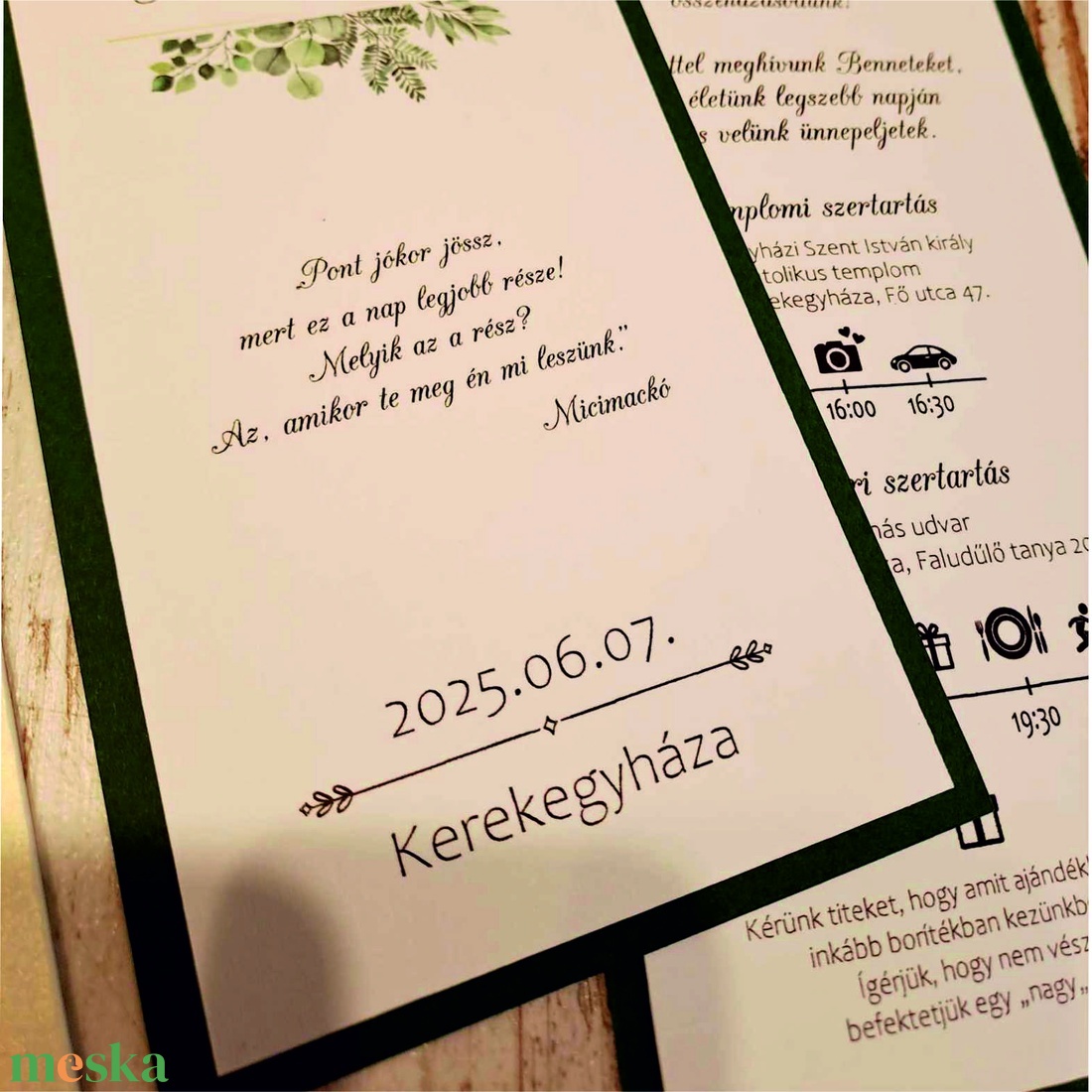 esküvői meghívó - esküvő - meghívó & kártya - meghívó - Meska.hu