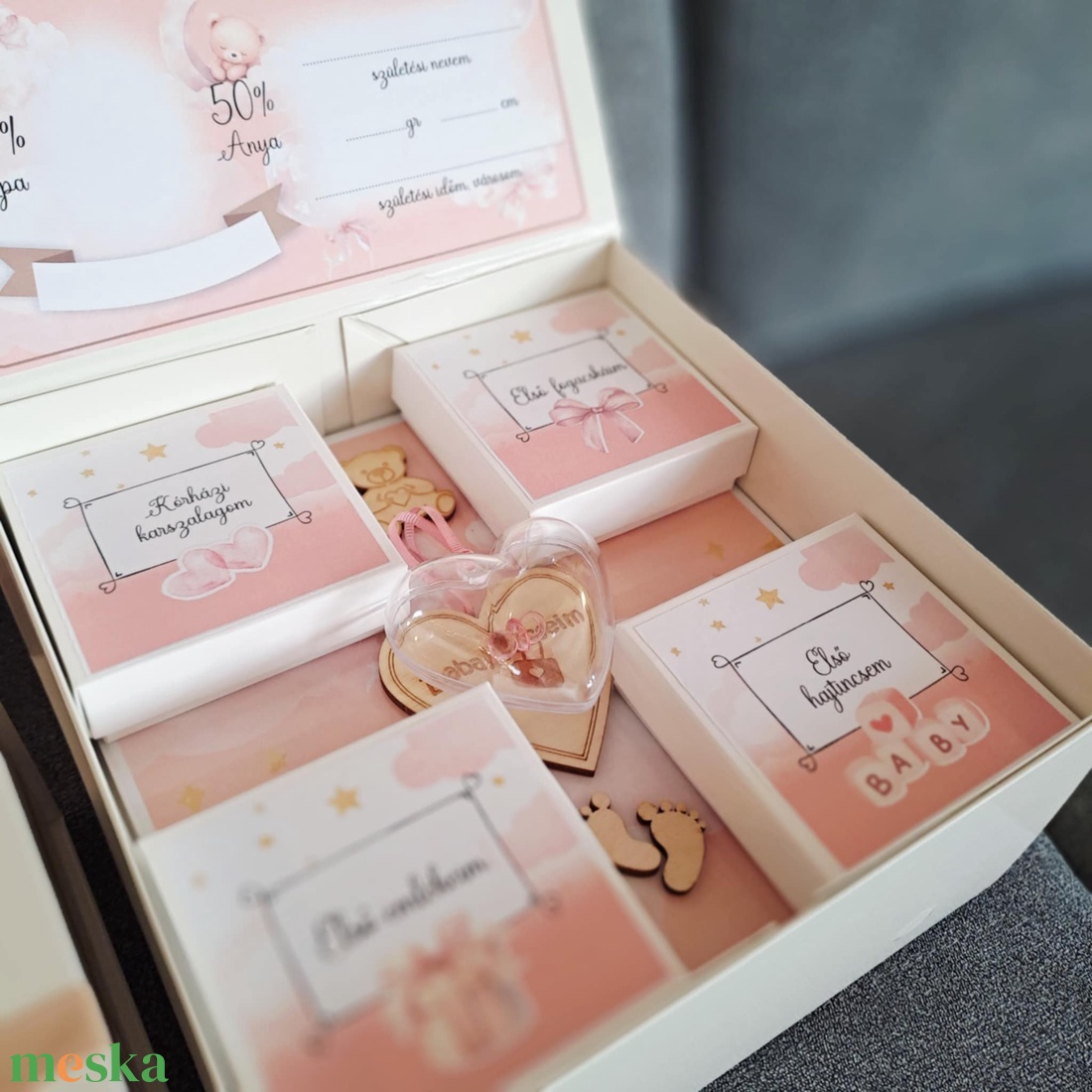 Keresztelő - emlékőrző doboz - baba - mama - babaemlékek - baba emlékőrző - Meska.hu