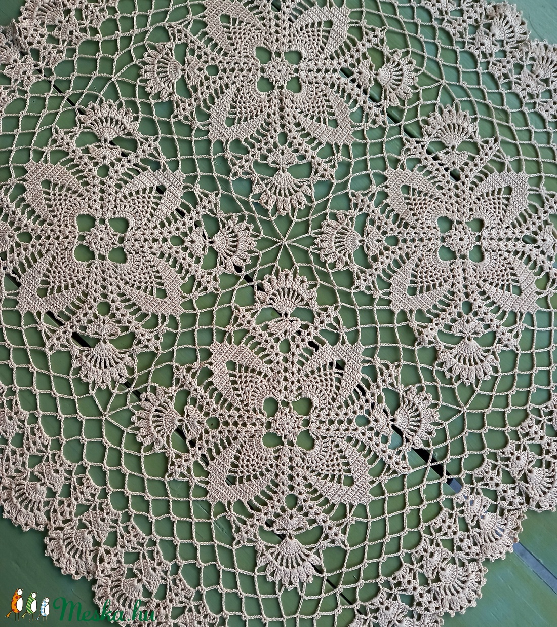 Ekrü színű horgolt terítő (80x80 cm) - otthon & életmód - dekoráció - Meska.hu Ekrü színű horgolt terítő (80x80 cm) - otthon & életmód - dekoráció - Meska.hu